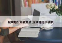 区块链公司被集资[区块链组织被抓]